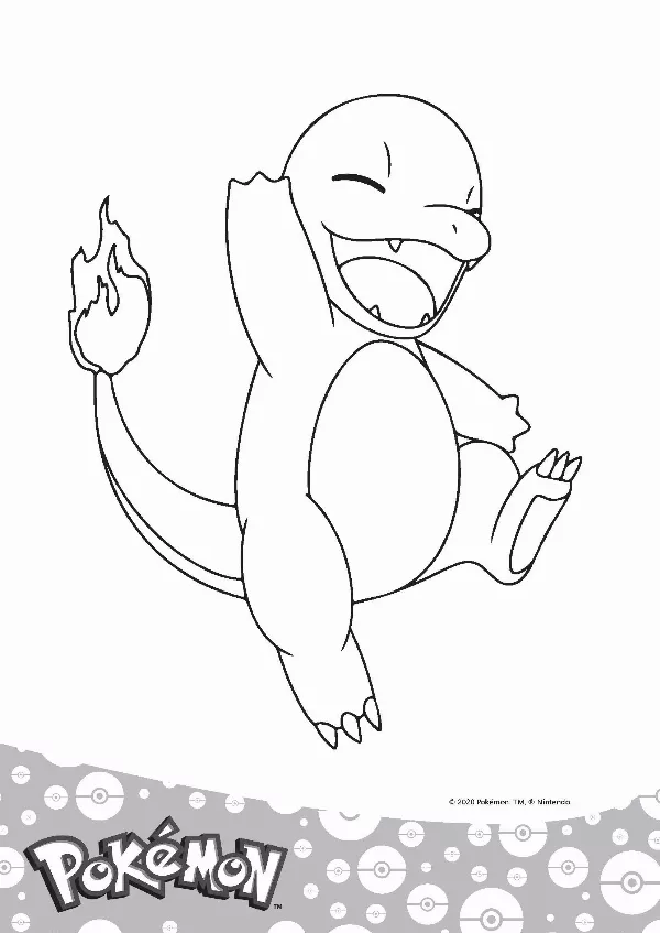 Charmander Colouring Sheet